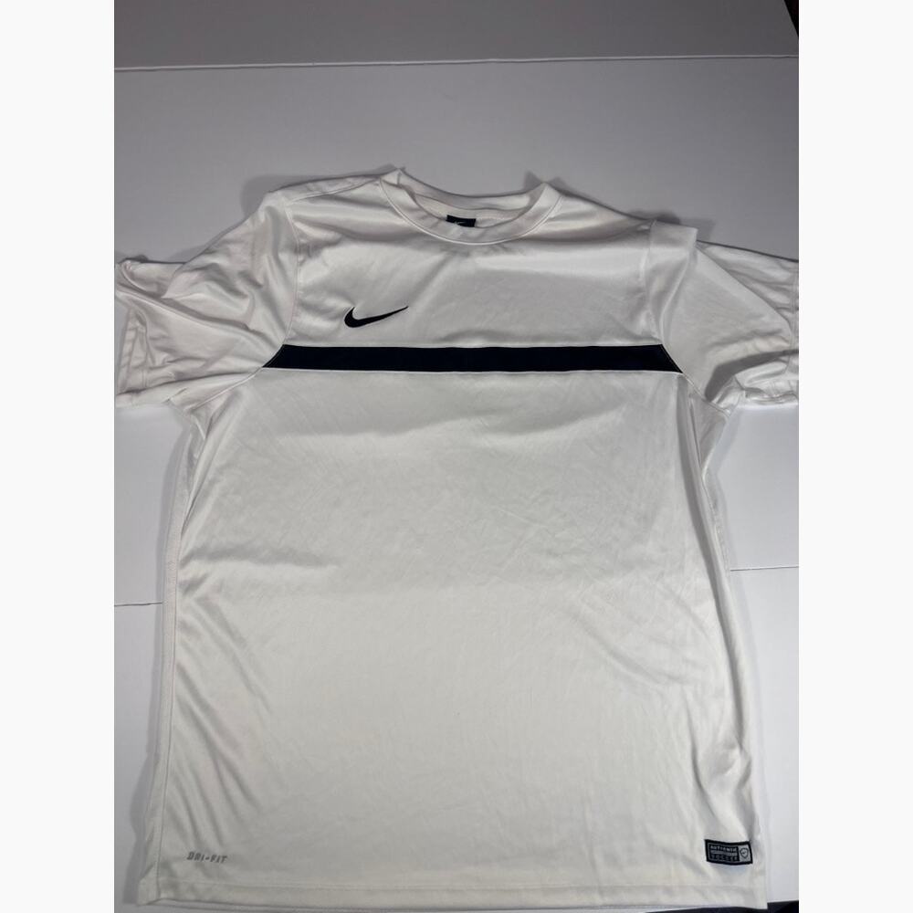 Nike Dri-FIT Authentic Soccer Training Jersey Shirt Men's XXL White Black Stripe